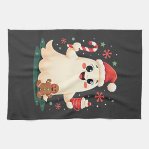 Christmas Merry Christmas For Gift Christmas Ghost Tea Towel