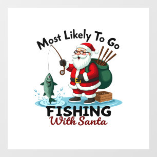 Christmas Merry Christmas For Gift Fishing Santa (