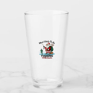 Christmas Merry Christmas For Gift Fishing Santa ( Glass