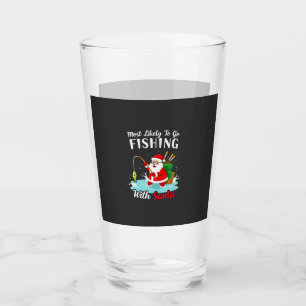 Christmas Merry Christmas For Gift Fishing Santa Glass