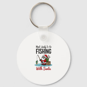 Christmas Merry Christmas For Gift Fishing Santa ( Key Ring