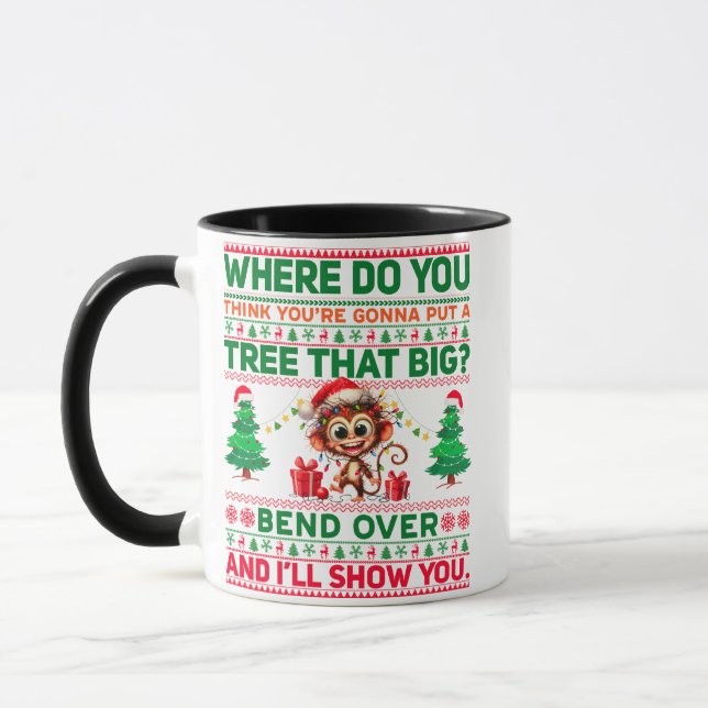 Christmas Merry Christmas For Gift Monkey Mug (Left)