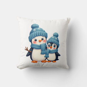 Christmas Merry Christmas For Gift Penguin Snowman Cushion