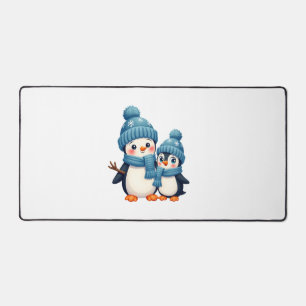 Christmas Merry Christmas For Gift Penguin Snowman Desk Mat