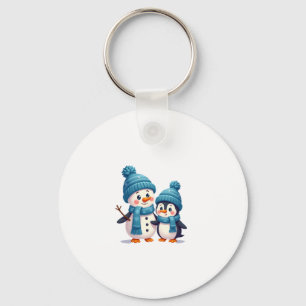 Christmas Merry Christmas For Gift Penguin Snowman Key Ring