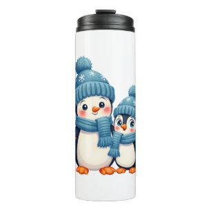 Christmas Merry Christmas For Gift Penguin Snowman Thermal Tumbler