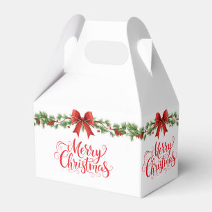 Christmas Merry Christmas Garland Favor Gift Box
