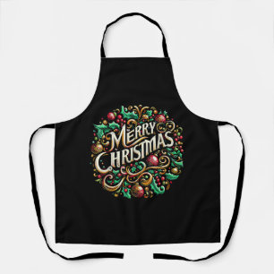 Christmas Merry Christmas Morning Holiday Cute Apron