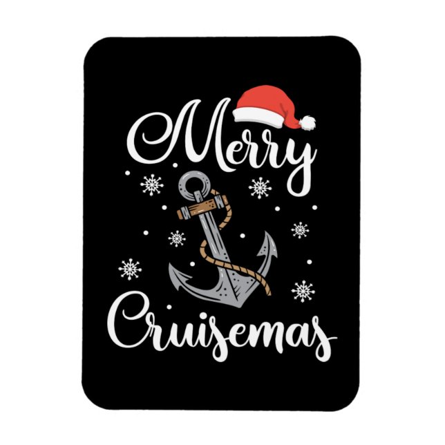 Christmas Merry Cruisemas Holiday Cruising Gift Magnet (Vertical)