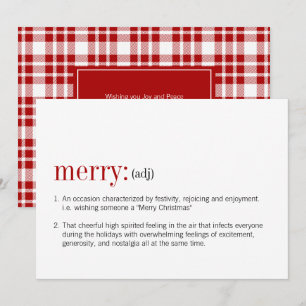 Christmas Merry Definition Holiday Card