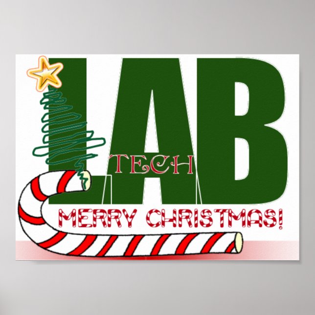 CHRISTMAS MERRY LABORATORY - LAB TECH POSTER (Front)