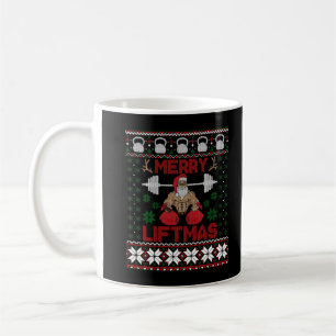 Christmas Merry Liftmas Santa Fitness Gym Ugly Swe Coffee Mug