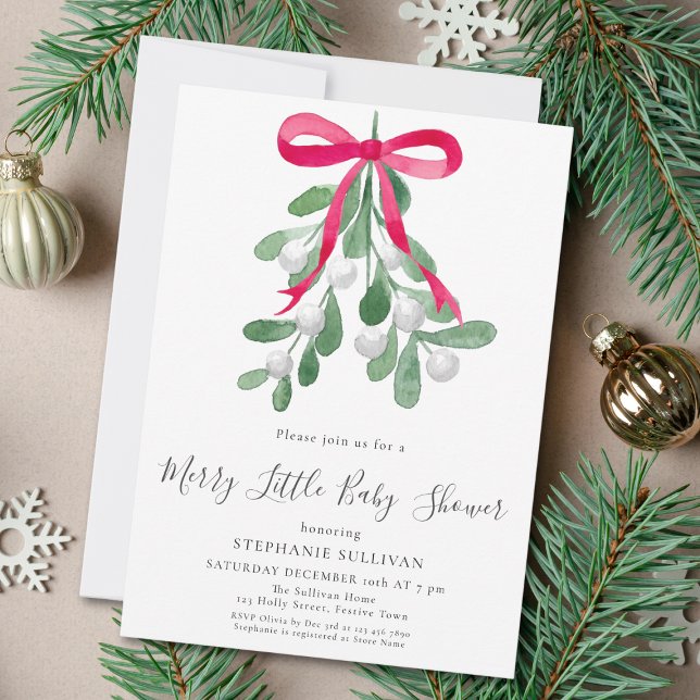  Christmas Merry Little Baby Shower  Invitation (Creator Uploaded)