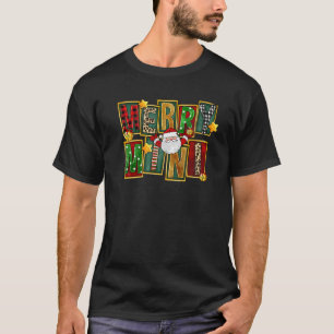 Christmas Merry Mini Buffalo Plaid Family Matching T-Shirt
