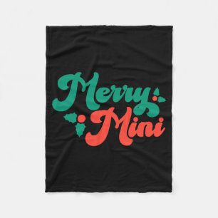Christmas Merry Mini Cute Modern Tygraphy Script B Fleece Blanket