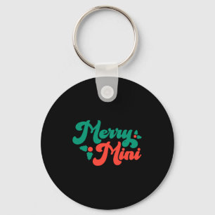 Christmas Merry Mini Cute Modern Tygraphy Script B Key Ring