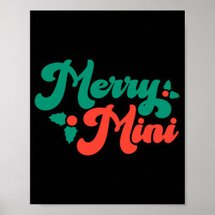 Christmas Merry Mini Cute Modern Tygraphy Script B Poster