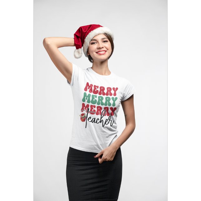Christmas Merry Teacher Shirt (Creator Uploaded)