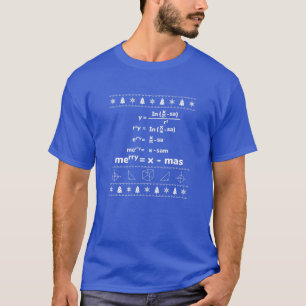 Christmas Merry Xmas Math Equation Formula Design T-Shirt