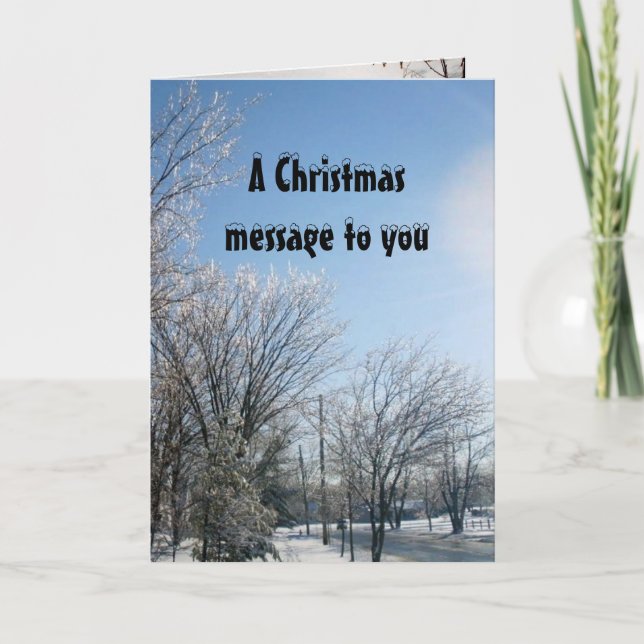 CHRISTMAS MESSAGE TO LOVED ONE INCARCERATED   CARD (Front)