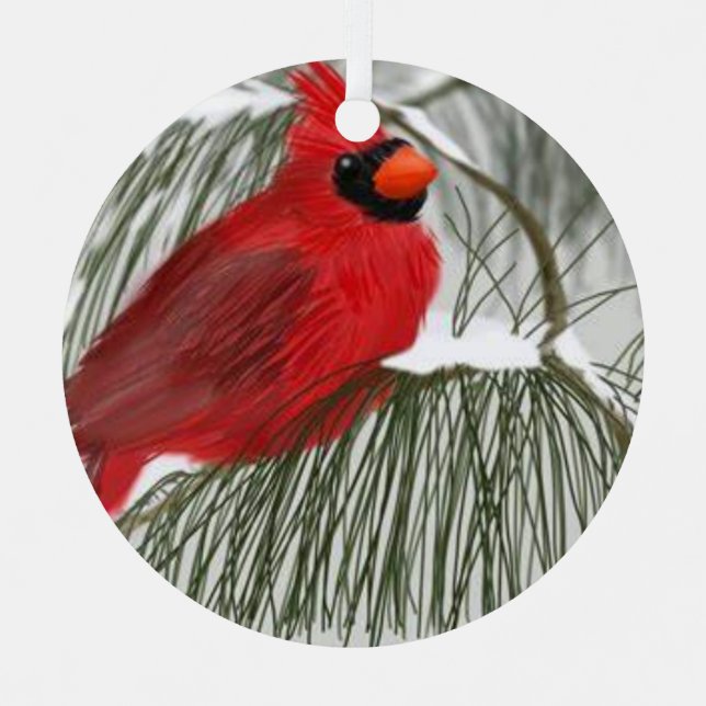  Christmas Metal Circle Ornament (Front)