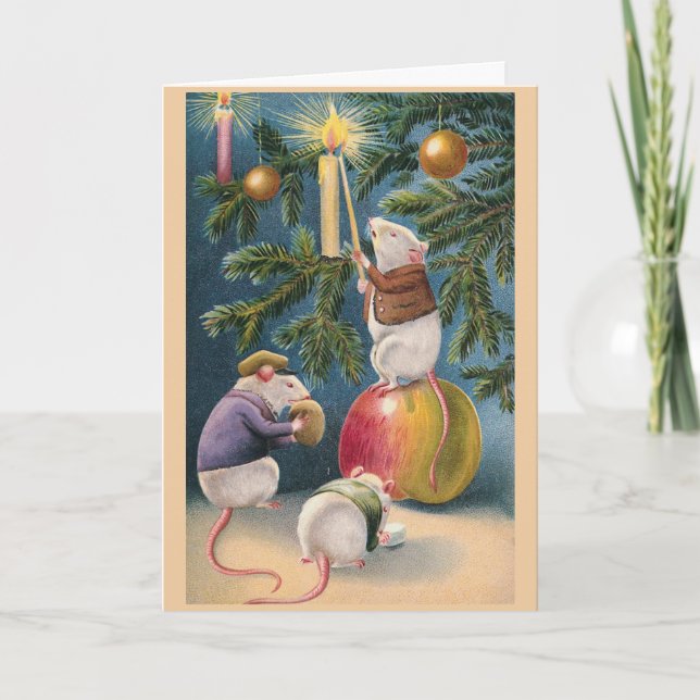 "Christmas Mice" Greeting Card (Front)