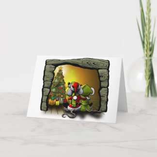 Christmas mice holiday card