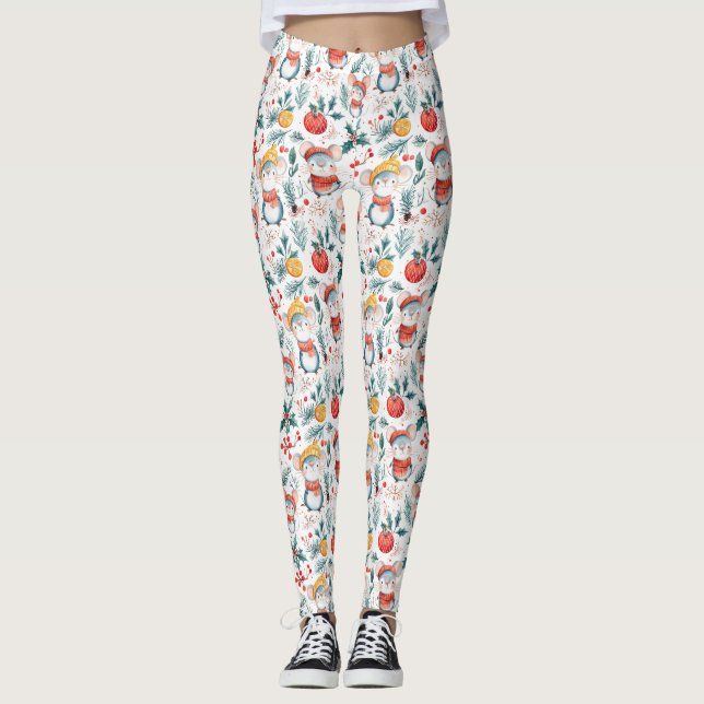 Christmas Mice Leggings (Front)