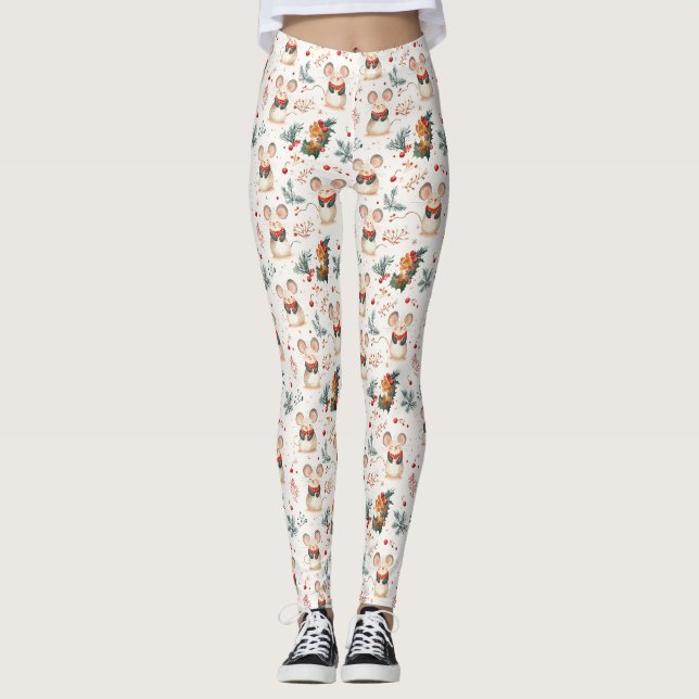 Christmas Mice Leggings (Front)