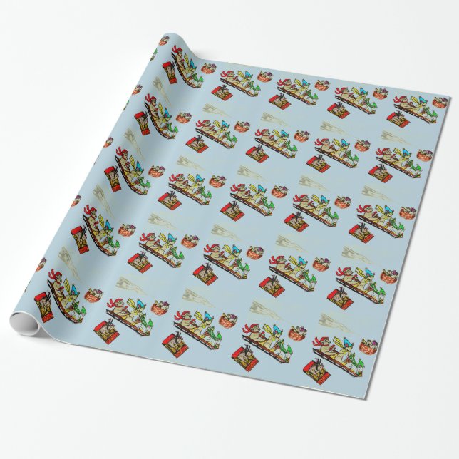 CHRISTMAS MICE SLEDDING paper (Unrolled)