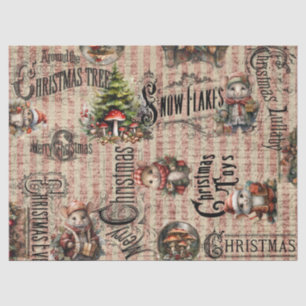 Christmas Mice & Toadstools Tissue Paper