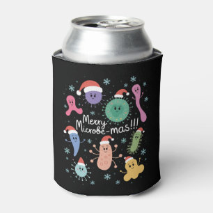 Christmas Microbiology Science Teacher Microbe Can Cooler