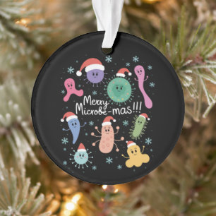 Christmas Microbiology Science Teacher Microbe Ornament