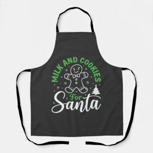 Christmas Milk and Cookies for Santa Apron