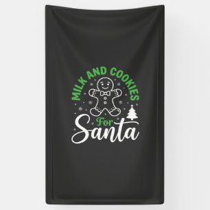 Christmas Milk and Cookies for Santa Banner