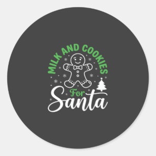 Christmas Milk and Cookies for Santa Classic Round Sticker