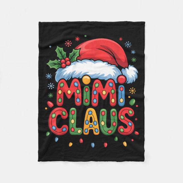 Christmas Mimi Claus Holiday Cheer Family Season H Fleece Blanket (Front)