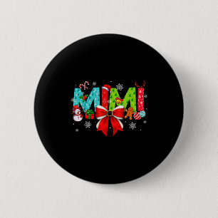 Christmas Mimi Coquette Bow Mimi Christmas  6 Cm Round Badge