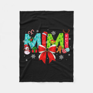 Christmas Mimi Coquette Bow Mimi Christmas Fleece Blanket