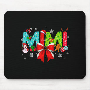 Christmas Mimi Coquette Bow Mimi Christmas Mouse Pad