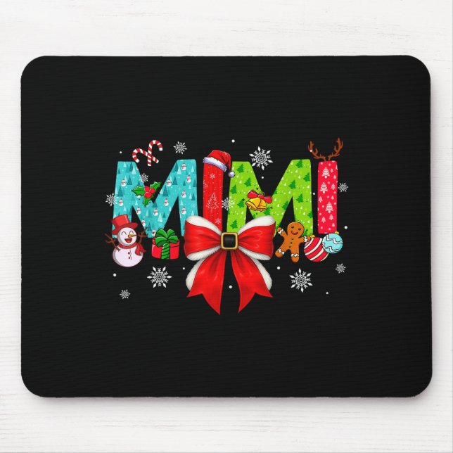 Christmas Mimi Coquette Bow Mimi Christmas  Mouse Pad (Front)