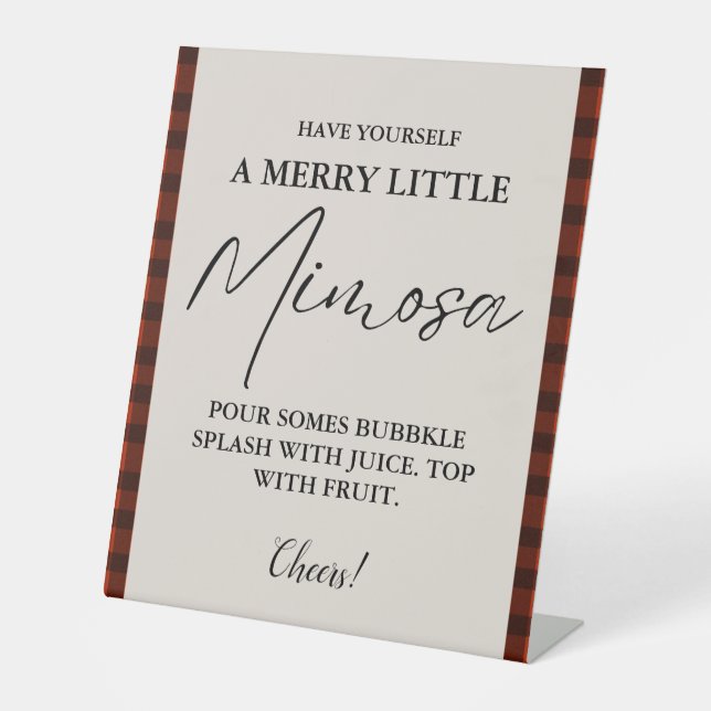 Christmas Mimosa bar Sign Bridal Shower Brunch  (Front)