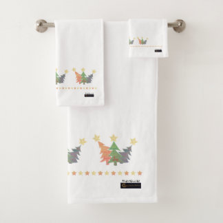 Christmas Mindful Word Art Bath Towels 