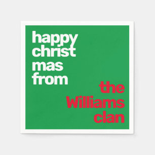 Christmas minimal simple modern party paper red n napkin