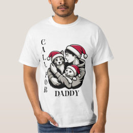 Christmas minimalist pet call for daddy T-Shirt