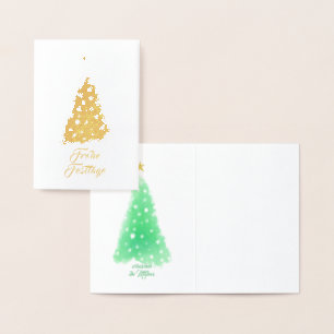 Christmas Minimalistic Gold Green Cards