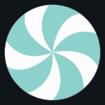 CHRISTMAS MINT CANDY CLASSIC ROUND STICKER<br><div class="desc">Christmas candy part of the cute cookies and cocoa christmas collection</div>