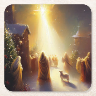 Christmas Miracle 1 Square Paper Coaster