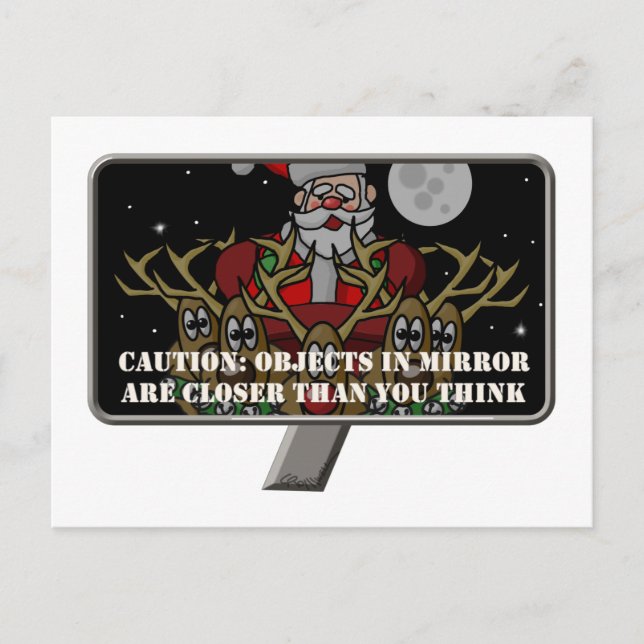 Christmas Mirror Holiday Postcard (Front)