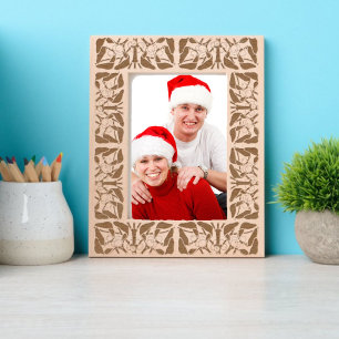 Christmas Mistletoe and Berries Border Etched Frames